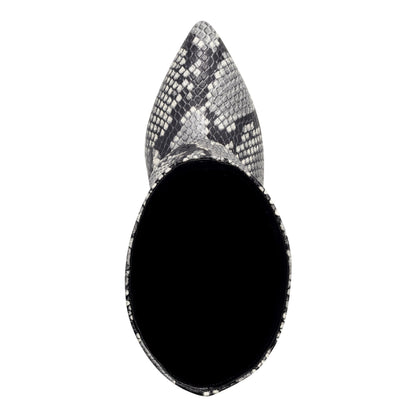 Marc Fisher Lalita Foldover Dress Leather Boot - Snake Print