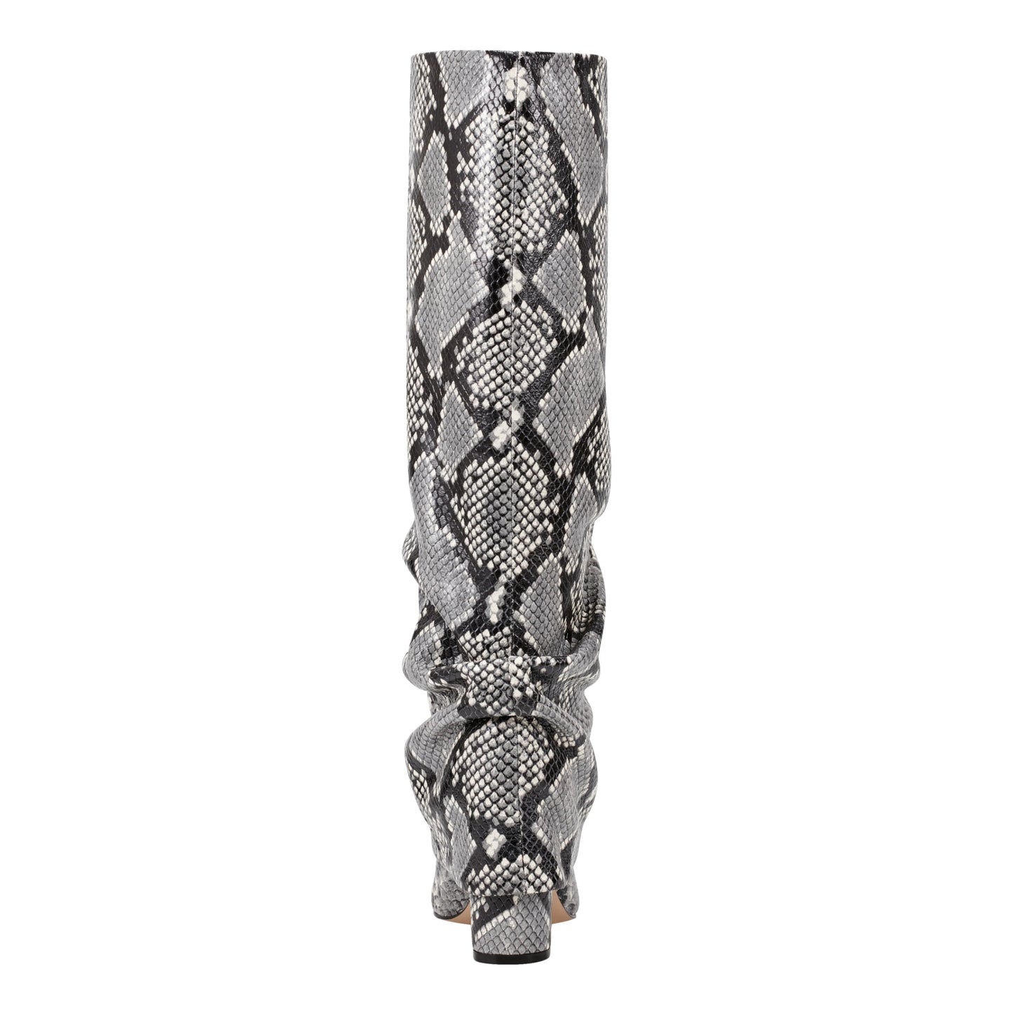 Marc Fisher Lalita Foldover Dress Leather Boot - Snake Print