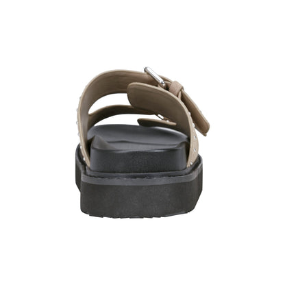 Marc Fisher Agusta Studded Slide Sandal - Taupe Suede