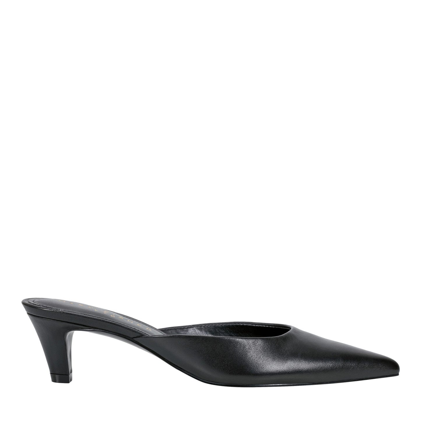 Marc Fisher Rosa Heeled Mule - Black Leather