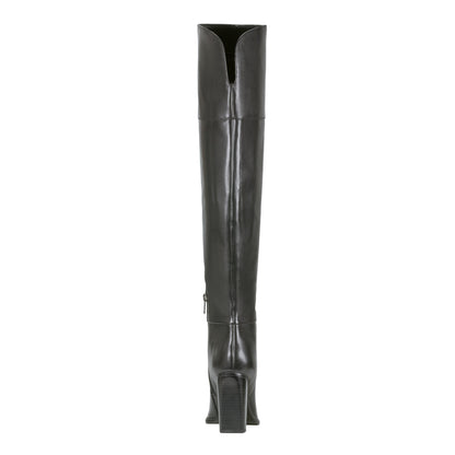 Marc Fisher Lasli Over the Knee Leather Boot - Black Leather