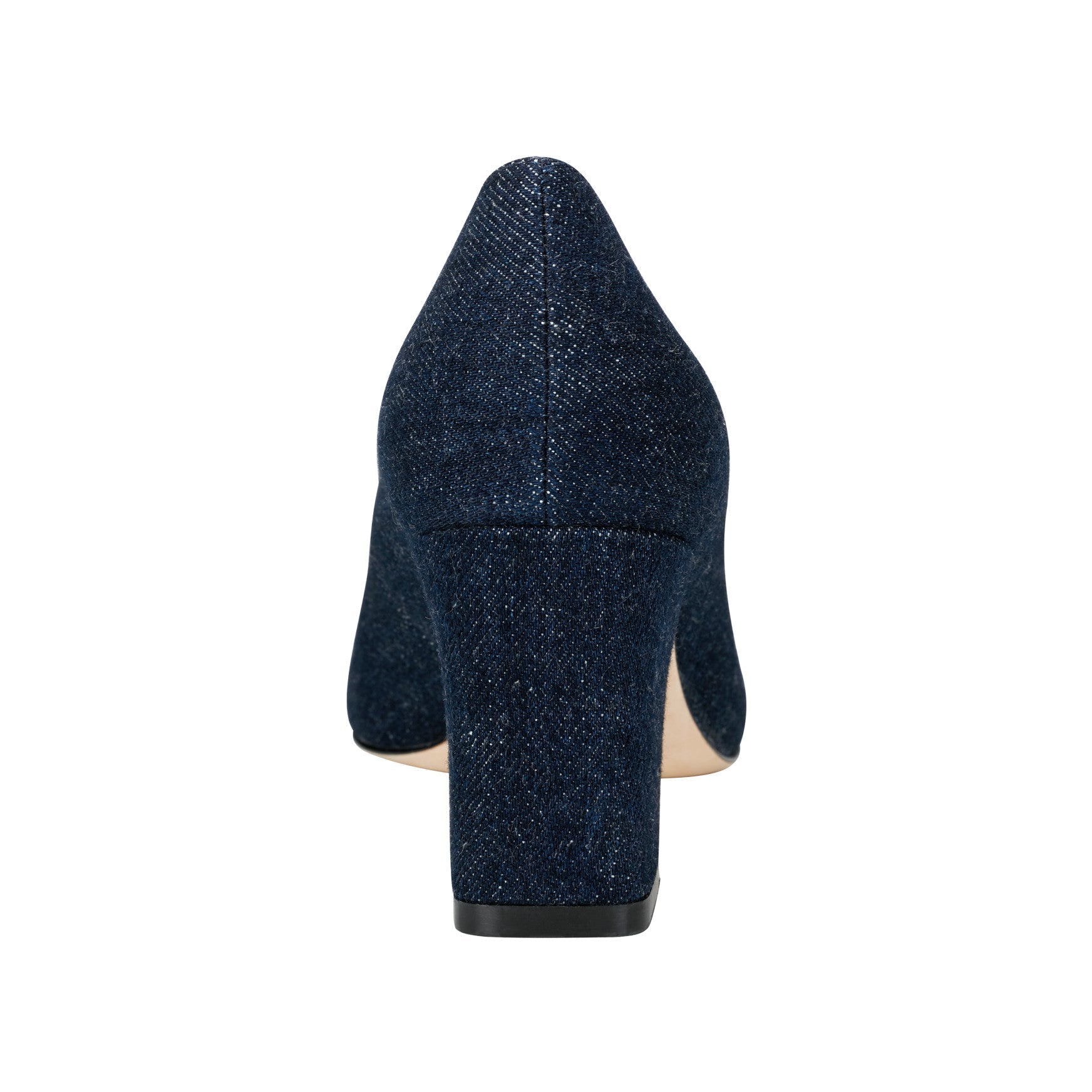 Marc Fisher Zala Block Heel Pointy Toe Pump - Dark Denim