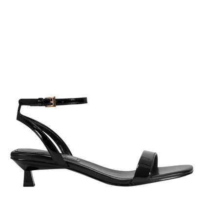 Marc Fisher Alona Ankle Strap Sandal - Black Patent Leather