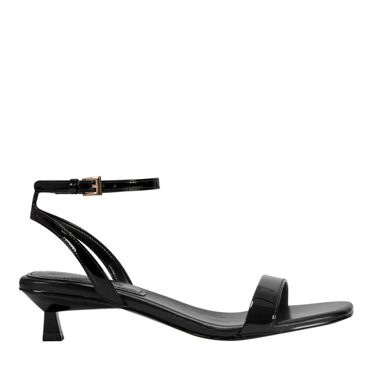 Marc Fisher Alona Ankle Strap Sandal - Black Patent Leather