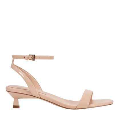 Marc Fisher Alona Ankle Strap Sandal - Natural Patent Leather