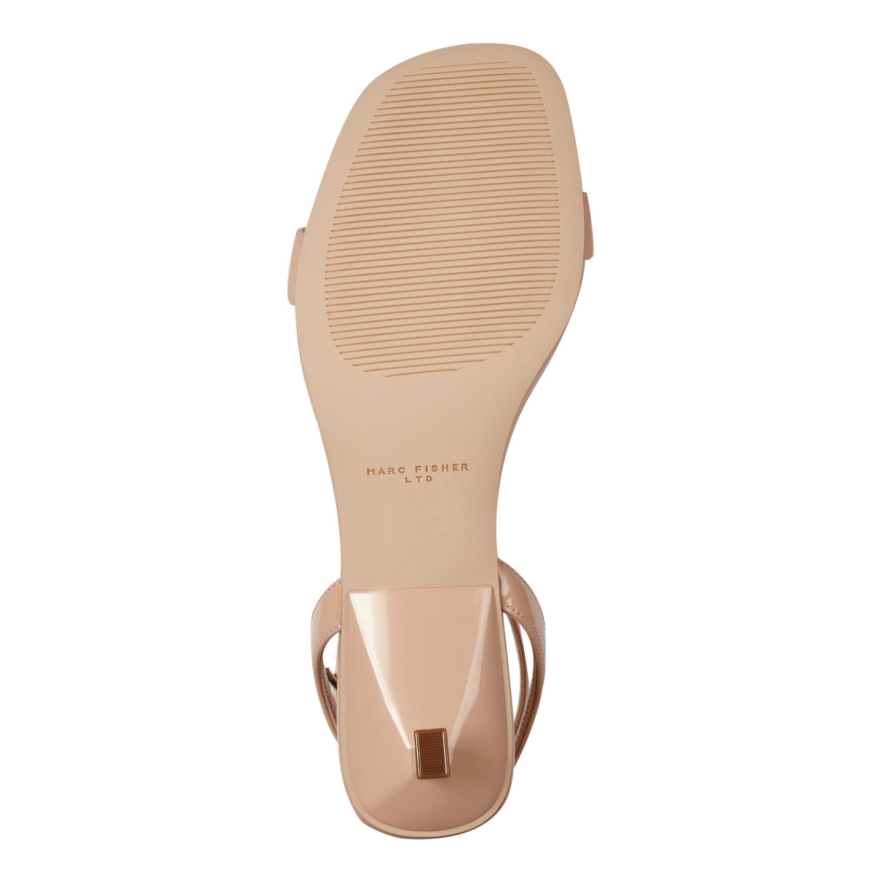 Marc Fisher Alona Ankle Strap Sandal - Natural Patent Leather