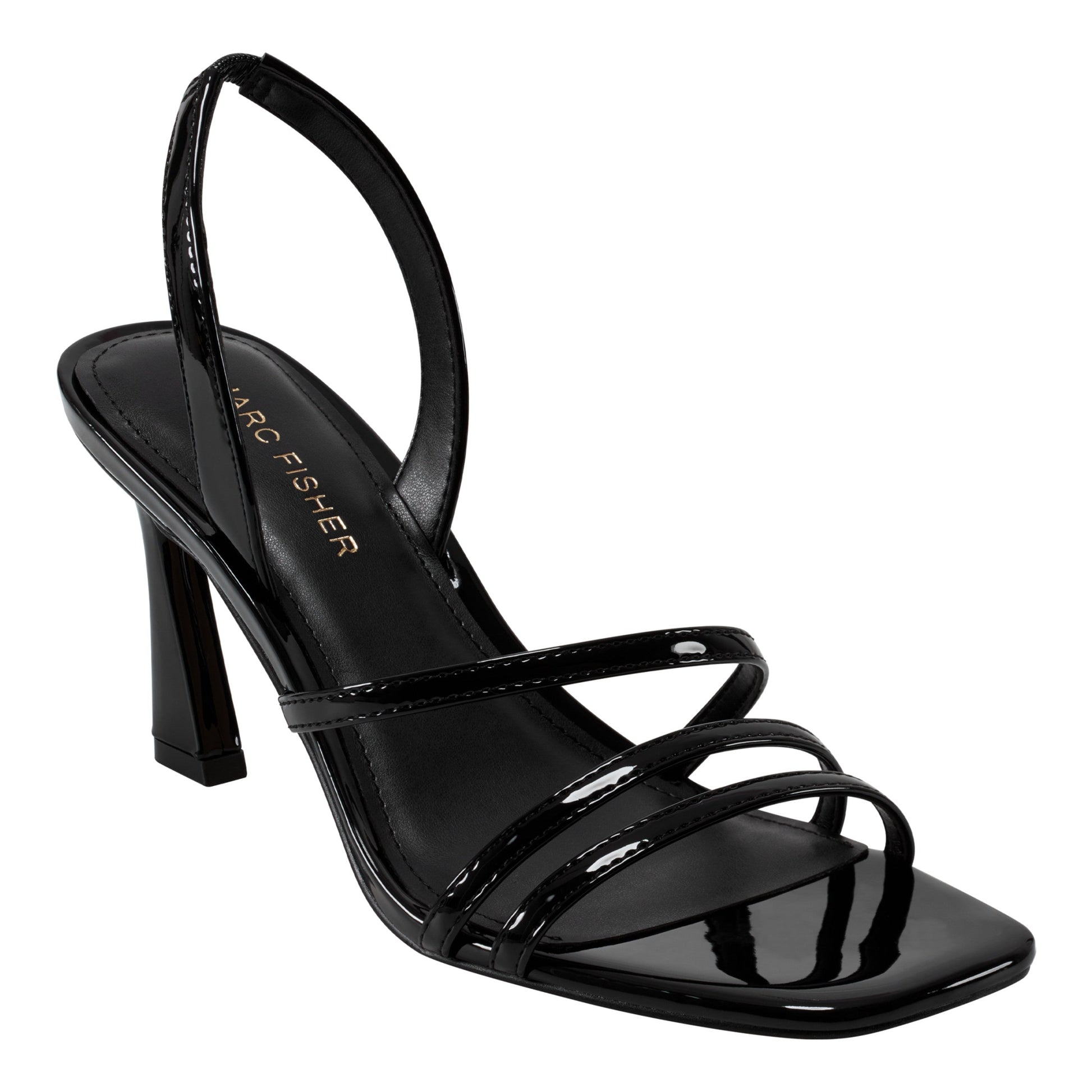 Marc Fisher Nalina Slingback Sandal - Black Patent