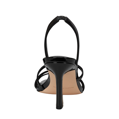 Marc Fisher Nalina Slingback Sandal - Black Patent