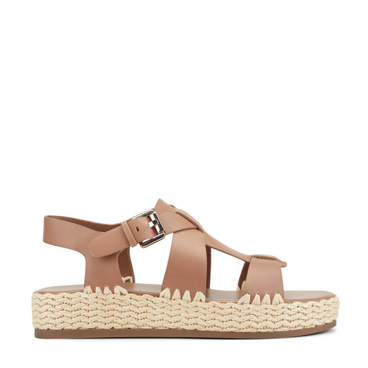 Marc Fisher Elissa Espadrille Sandal - Brown Leather