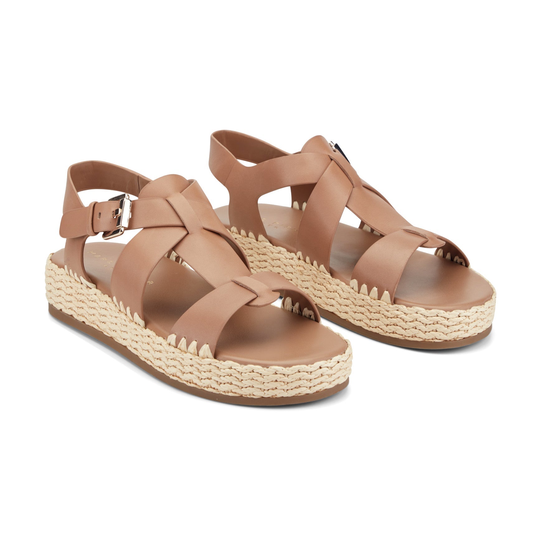 Marc Fisher Elissa Espadrille Sandal - Brown Leather
