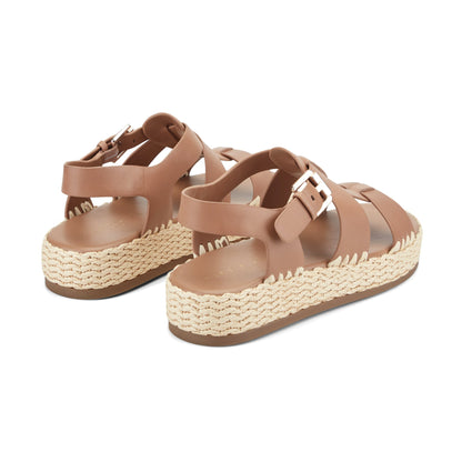 Marc Fisher Elissa Espadrille Sandal - Brown Leather