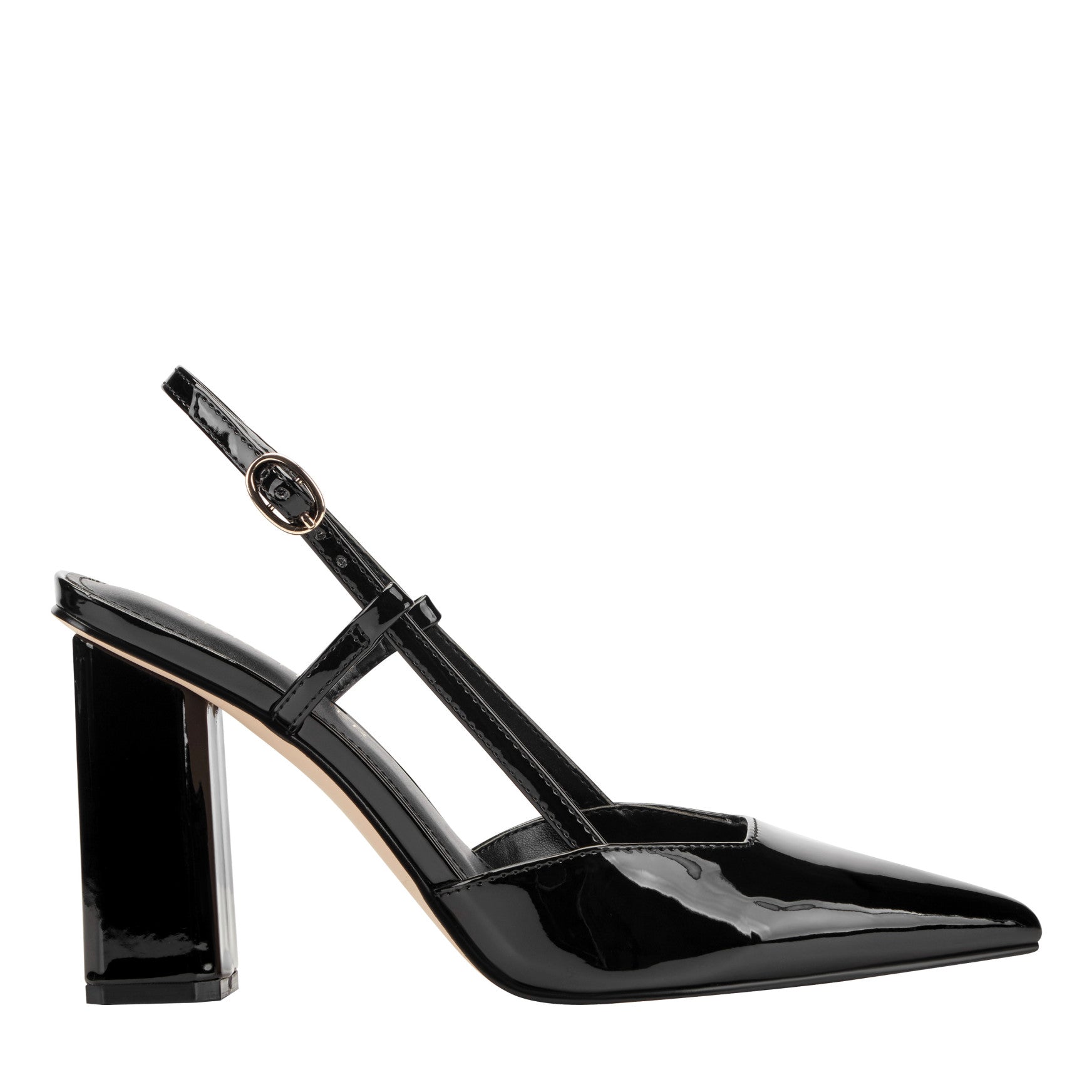 Marc Fisher Dian Slingback Pump - Black Patent