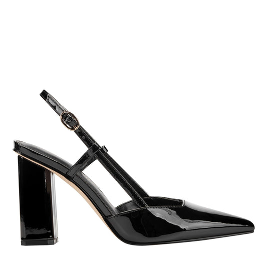 Marc Fisher Dian Slingback Pump - Black Patent