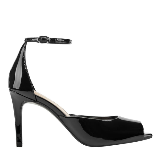 Marc Fisher Veni Peep Toe Pump - Black Patent