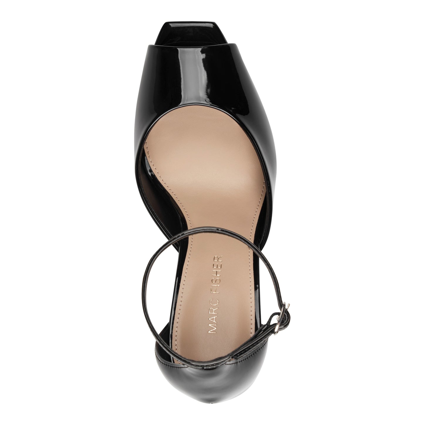 Marc Fisher Veni Peep Toe Pump - Black Patent