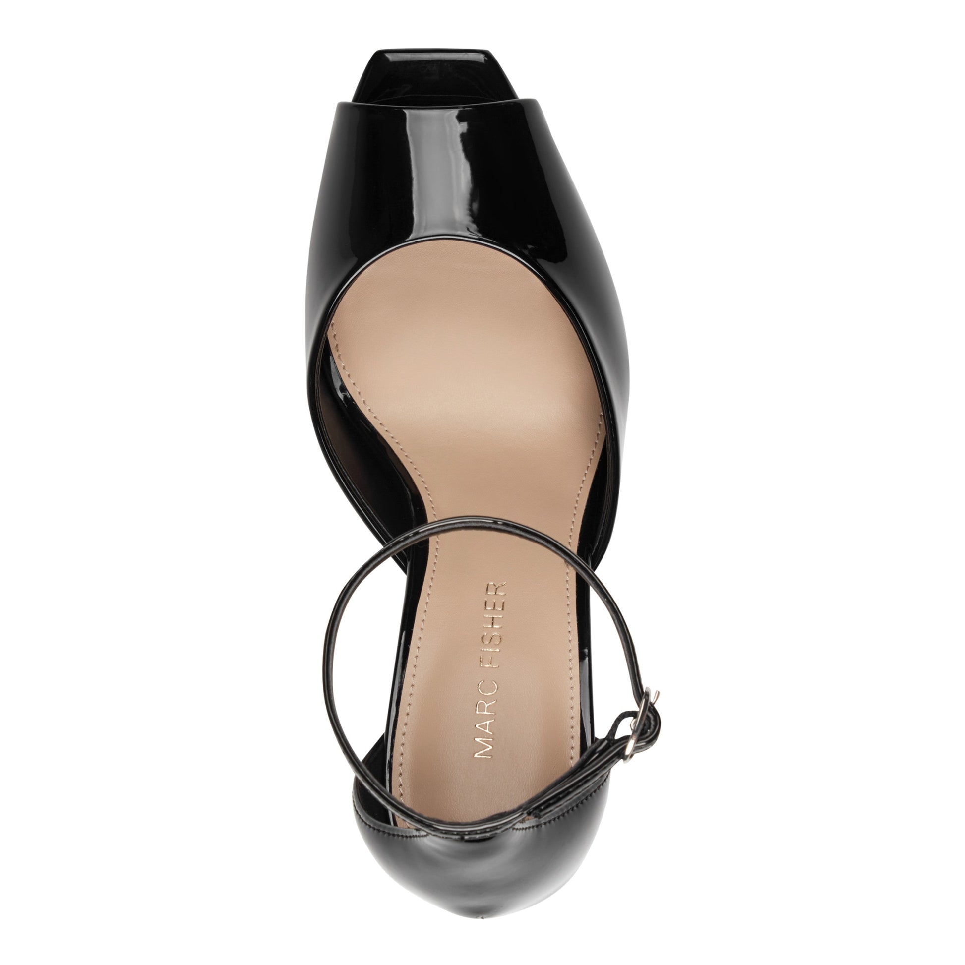 Marc Fisher Veni Peep Toe Pump - Black Patent