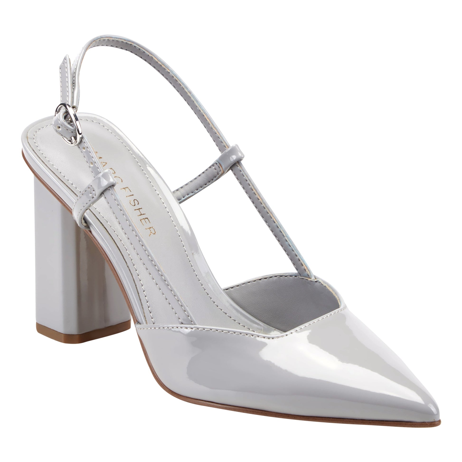 Marc Fisher Dian Slingback Pump - Grey Patent