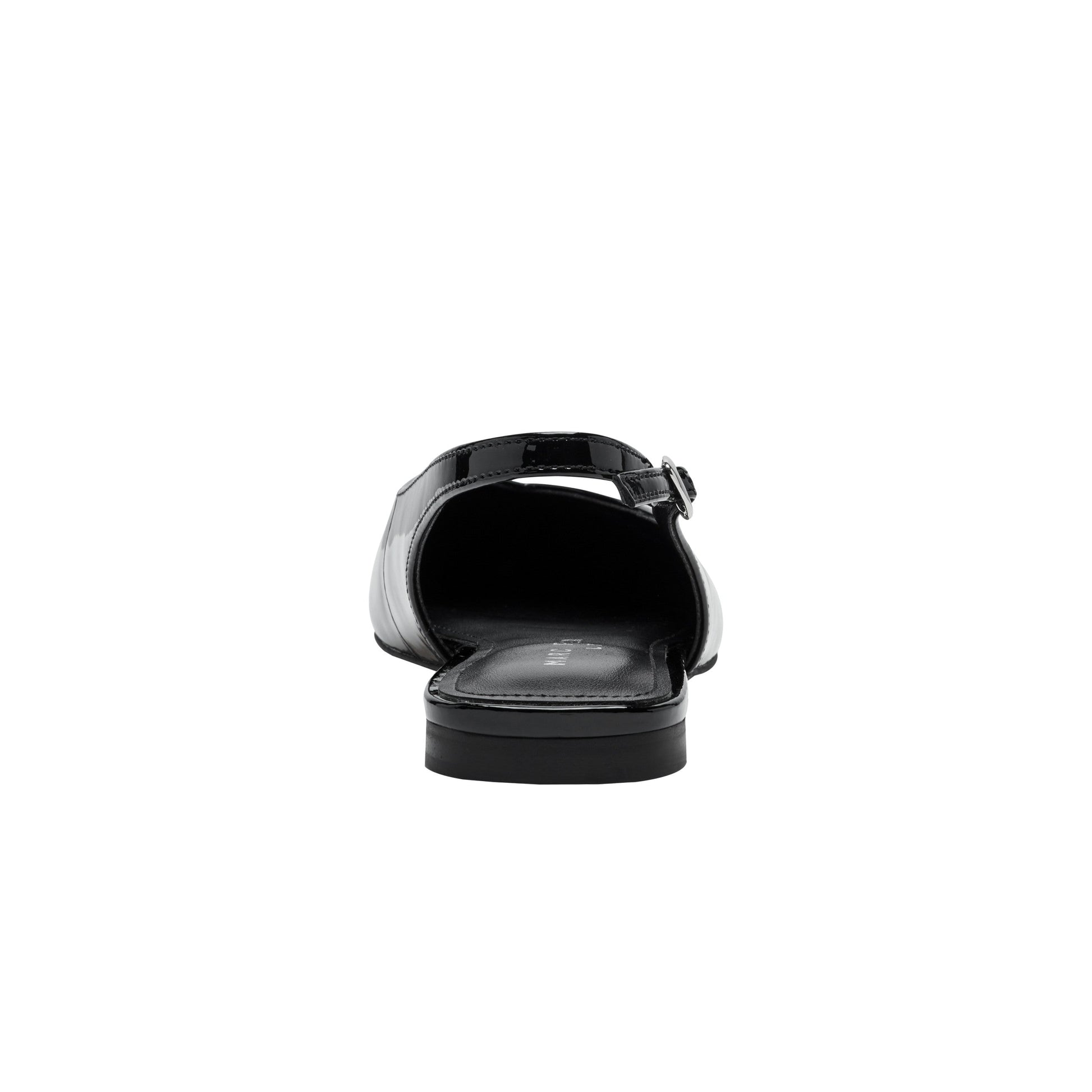 Marc Fisher Gabra Leather Slingback Flat - Black Patent Leather