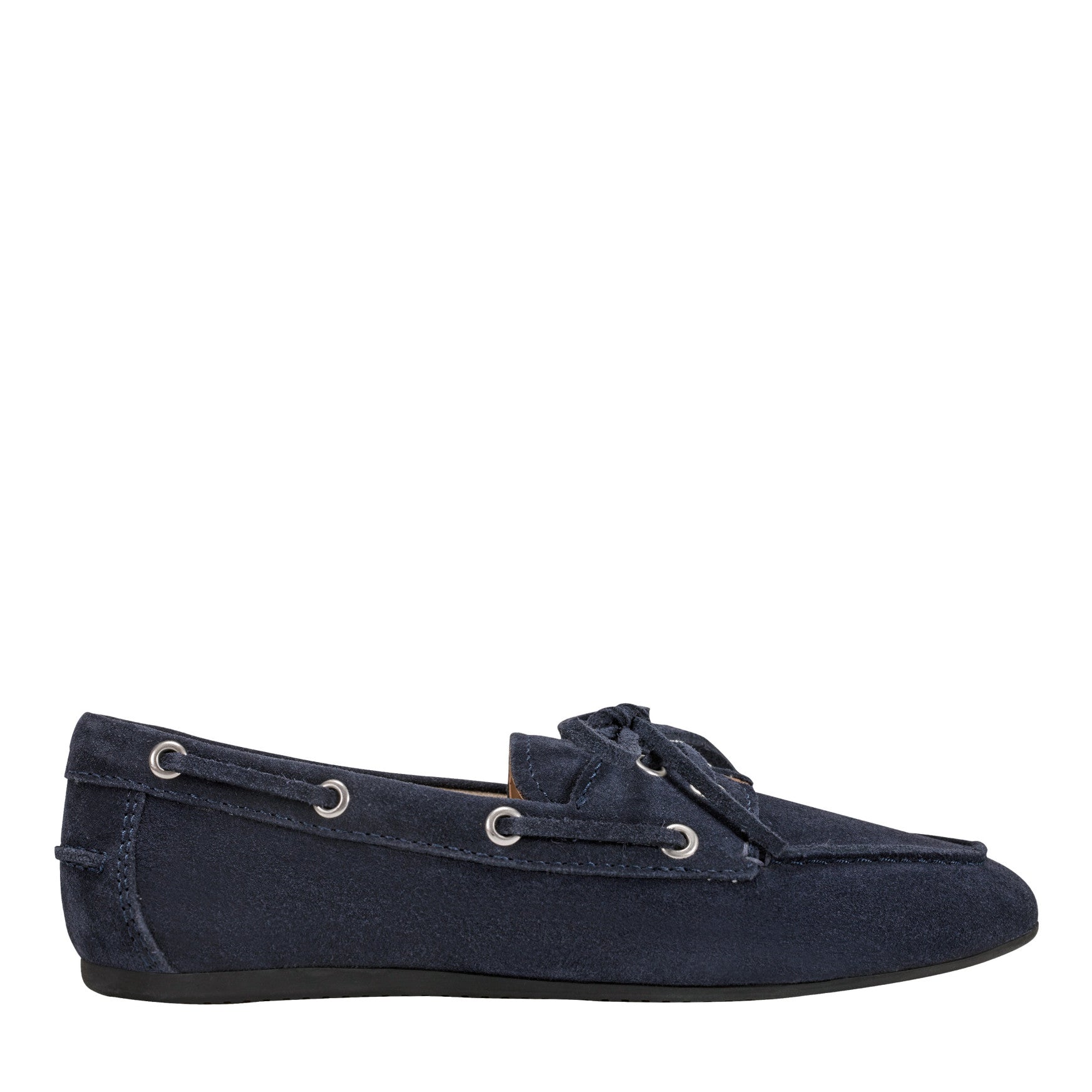 Marc Fisher Uleena Leather Boat Shoe - Navy Suede