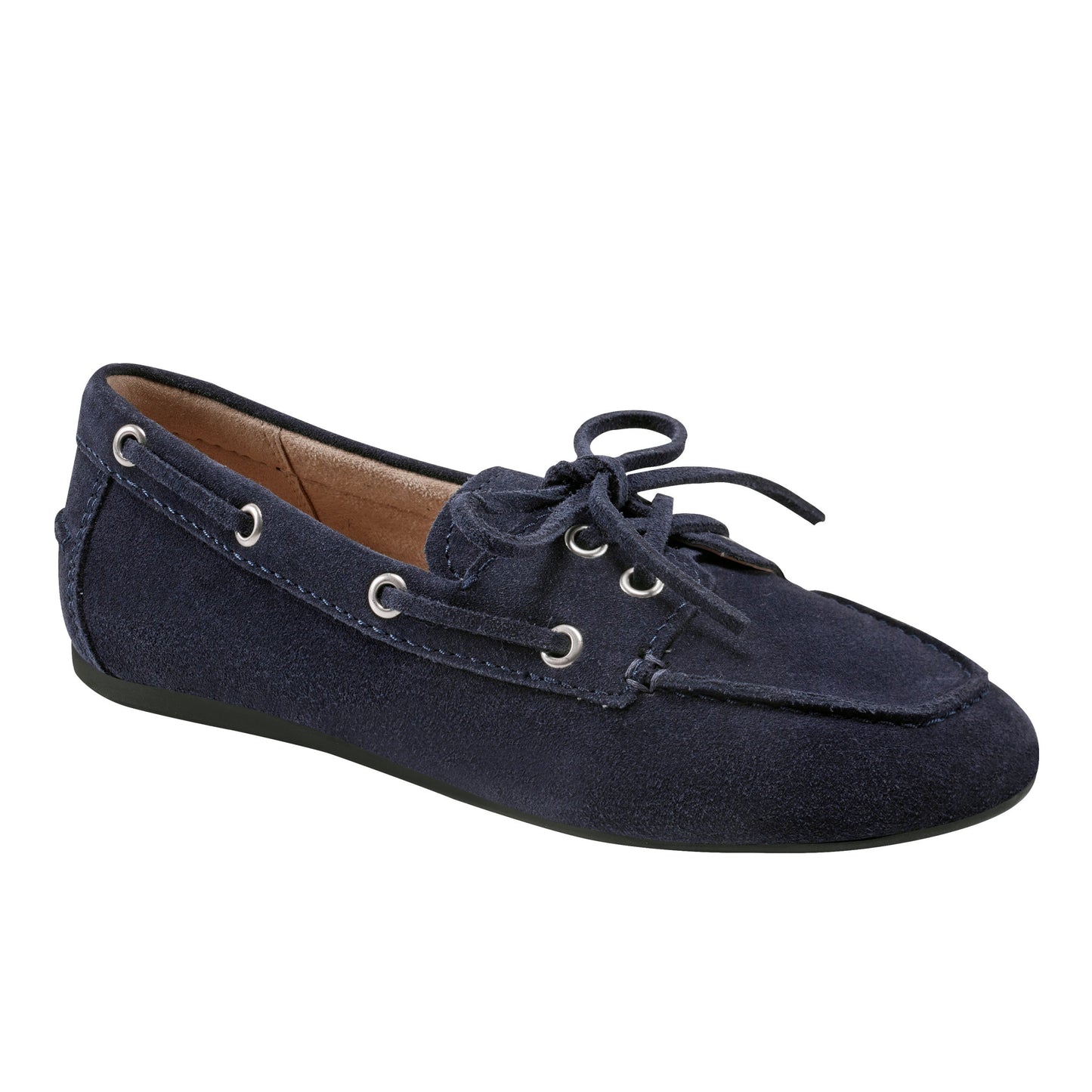 Marc Fisher Uleena Leather Boat Shoe - Navy Suede