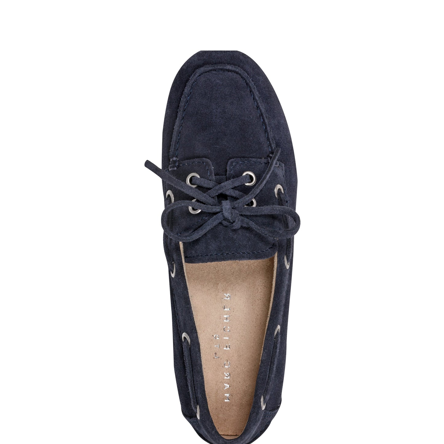 Marc Fisher Uleena Leather Boat Shoe - Navy Suede