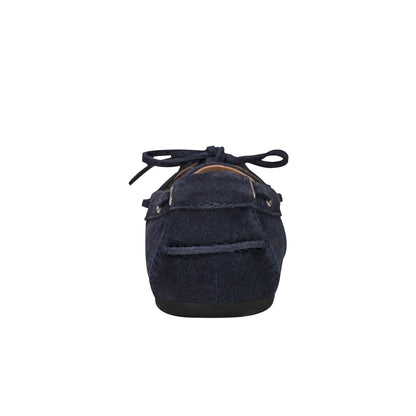 Marc Fisher Uleena Leather Boat Shoe - Navy Suede