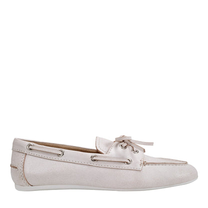 Marc Fisher Uleena Leather Boat Shoe - Light Natural Leather