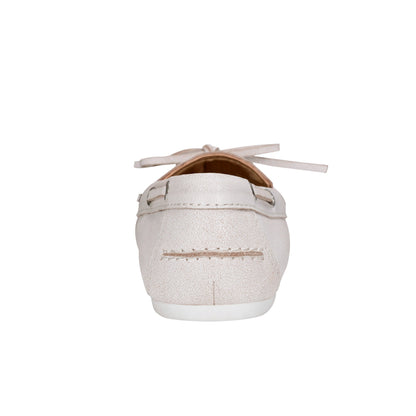 Marc Fisher Uleena Leather Boat Shoe - Light Natural Leather