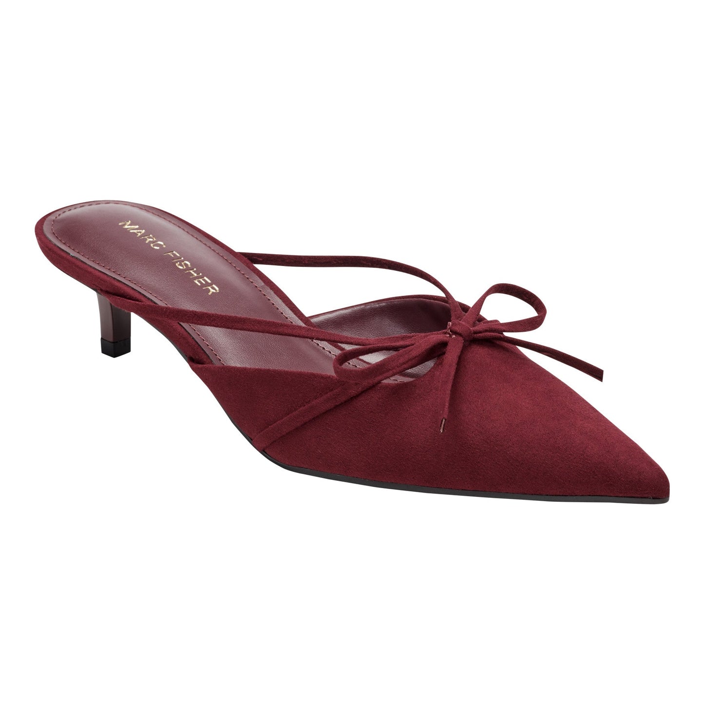 Marc Fisher Florin Kitten Heel Mule - Dark Red
