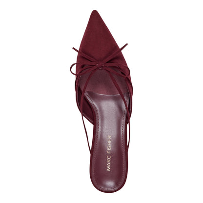 Marc Fisher Florin Kitten Heel Mule - Dark Red