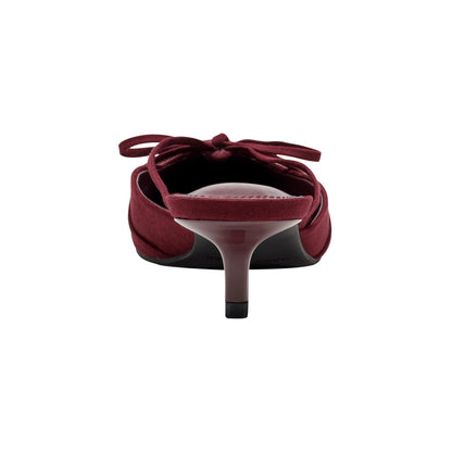 Marc Fisher Florin Kitten Heel Mule - Dark Red