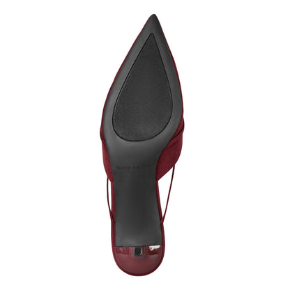 Marc Fisher Florin Kitten Heel Mule - Dark Red