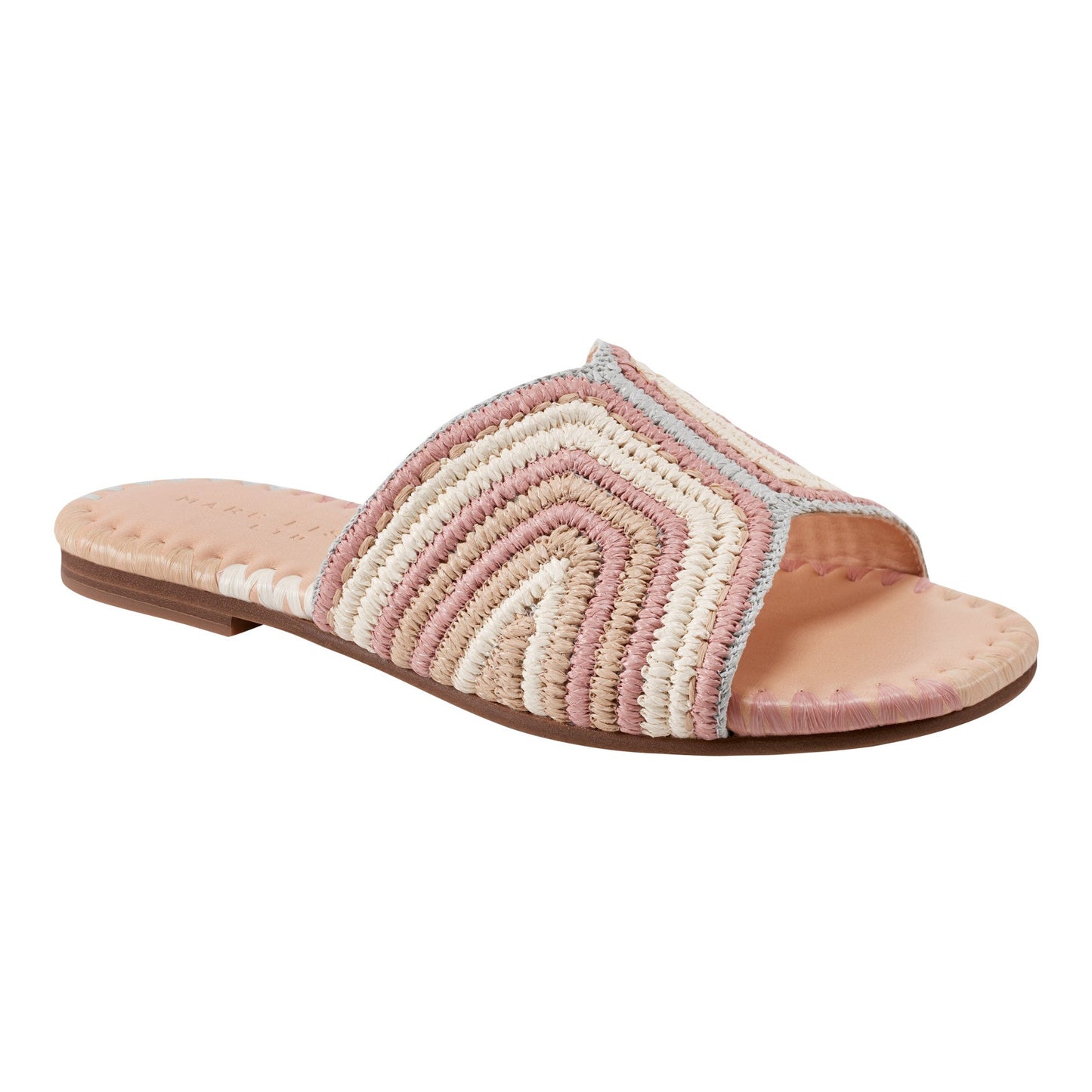 Marc Fisher Nottie Flat Slide Sandal - Pink Multi