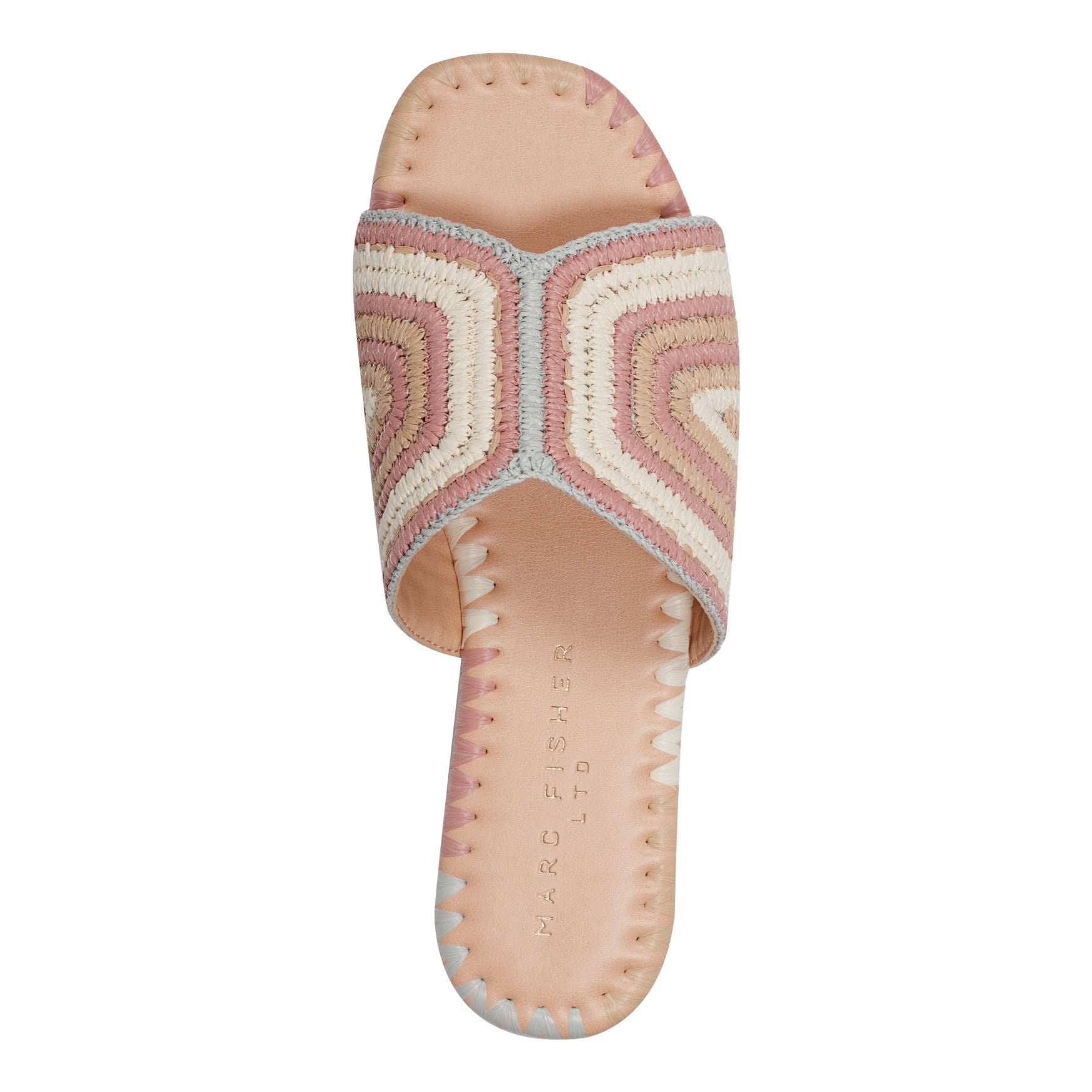 Marc Fisher Nottie Flat Slide Sandal - Pink Multi