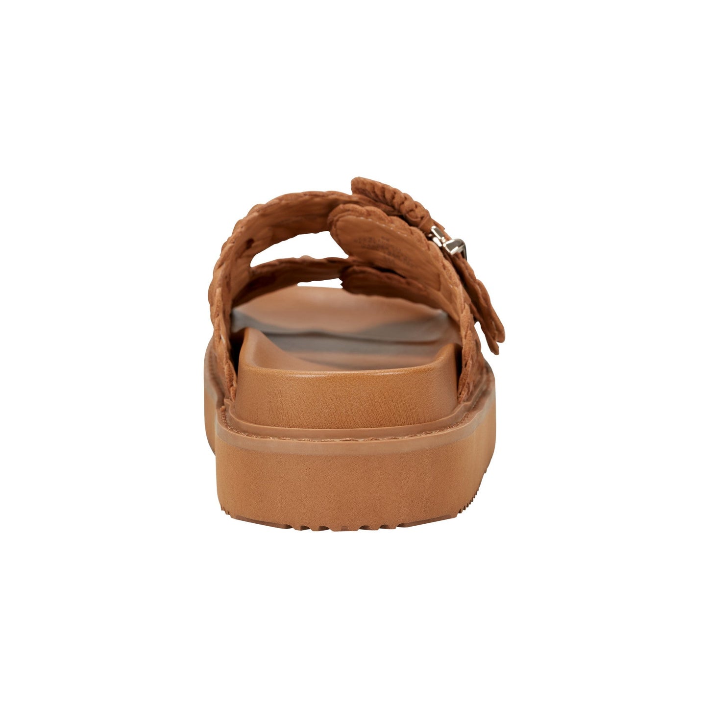 Marc Fisher Auggie Woven Leather Footbed Sandal - Natural Leather