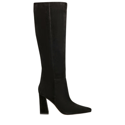 Marc Fisher Yarli Leather Boot - Black Suede