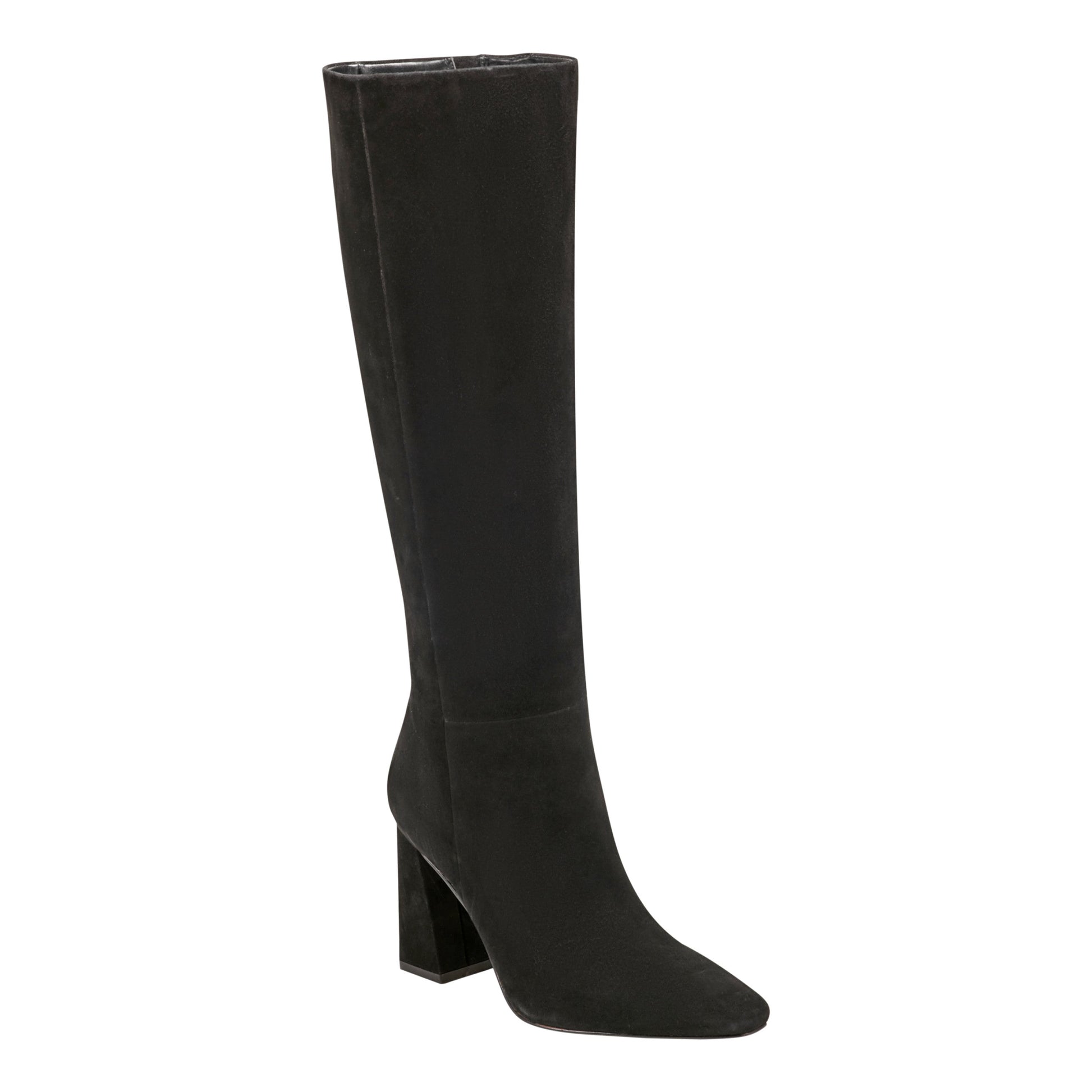Marc Fisher Yarli Leather Boot - Black Suede