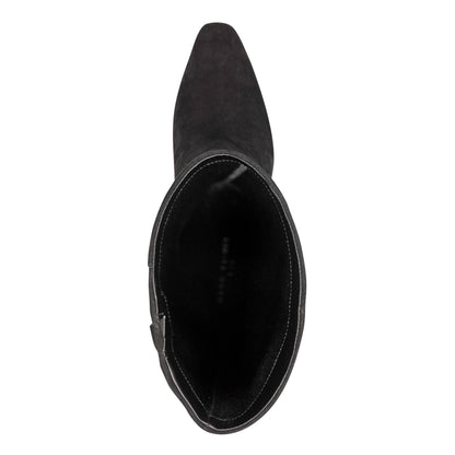 Marc Fisher Yarli Leather Boot - Black Suede