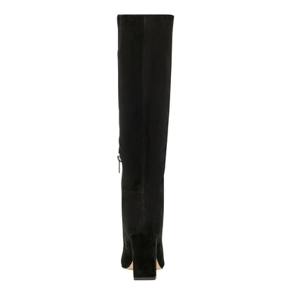 Marc Fisher Yarli Leather Boot - Black Suede