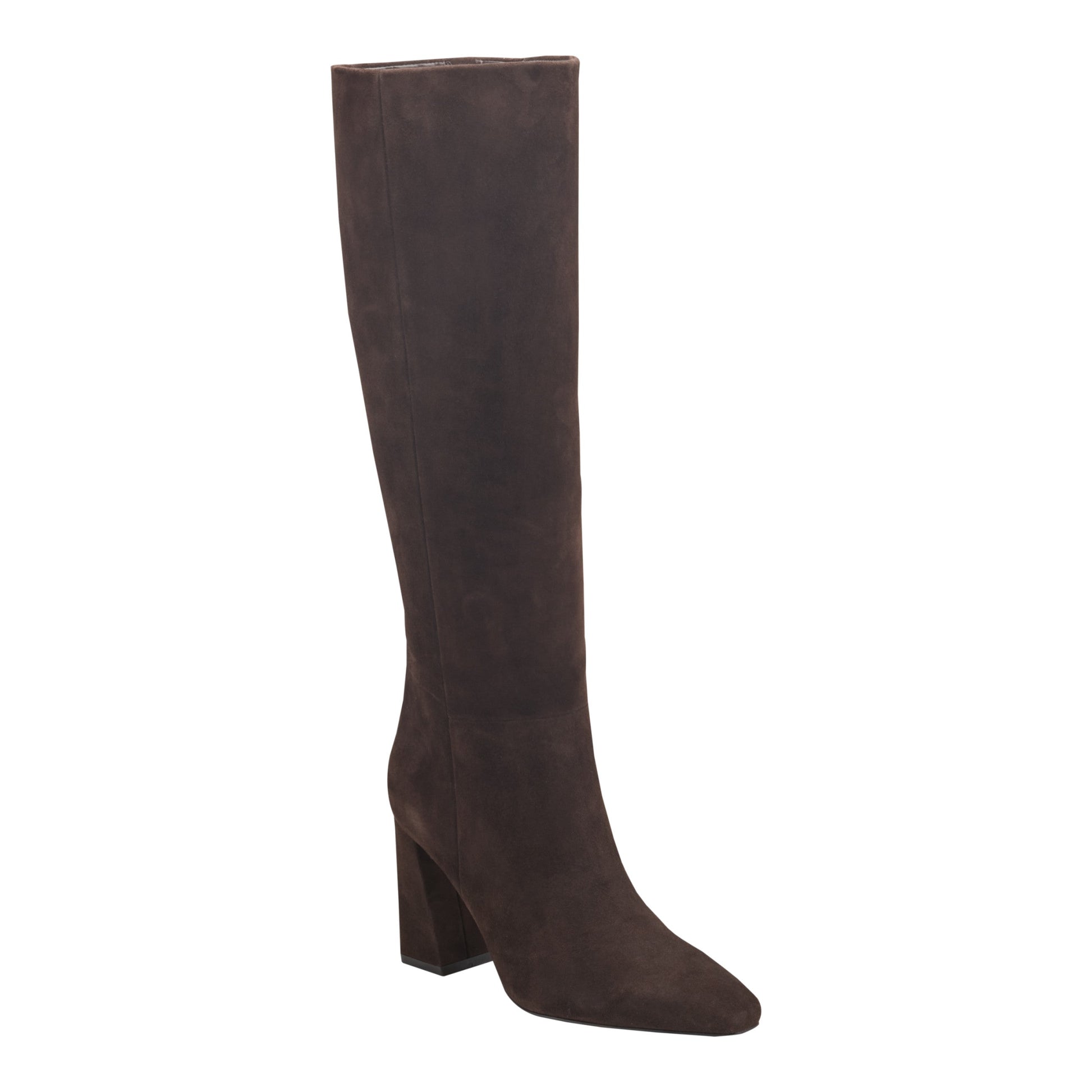 Marc Fisher Yarli Leather Boot - Dark Brown Suede