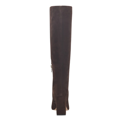 Marc Fisher Yarli Leather Boot - Dark Brown Suede