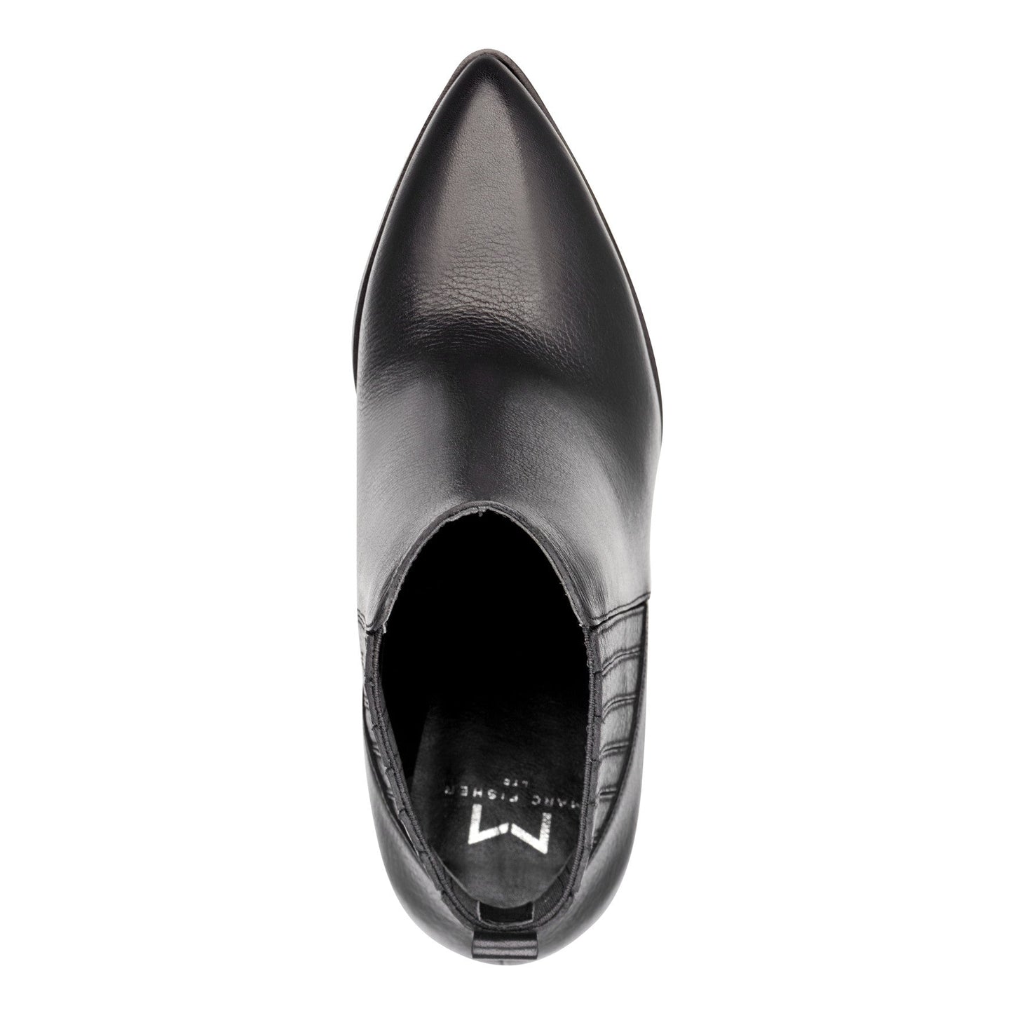 Marc Fisher Alva Pointy Toe Leather Bootie - Black Leather