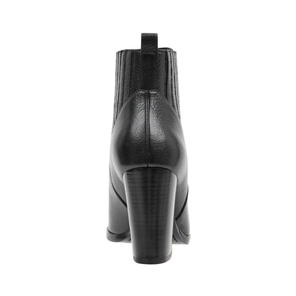 Marc Fisher Alva Pointy Toe Leather Bootie - Black Leather