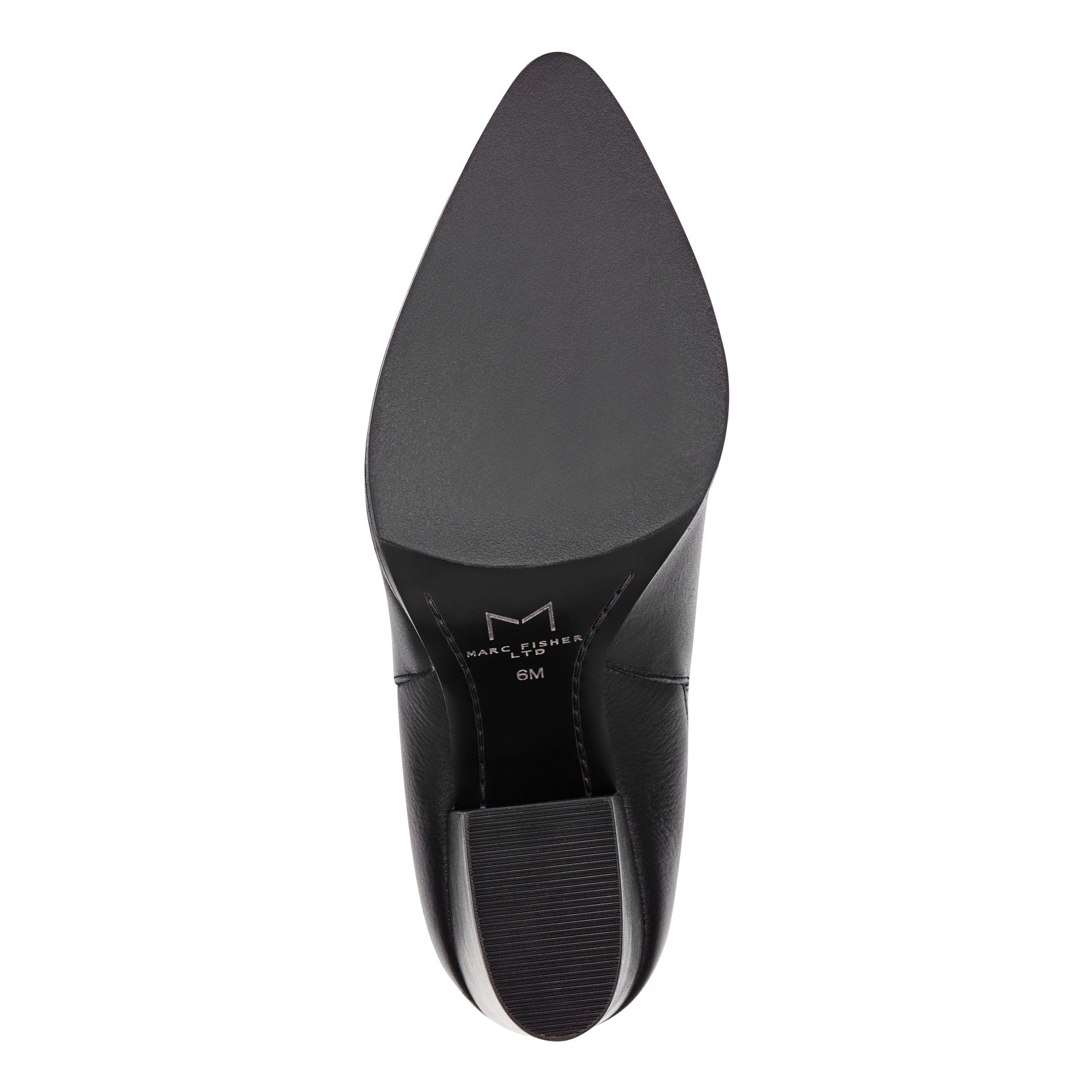 Marc Fisher Alva Pointy Toe Leather Bootie - Black Leather