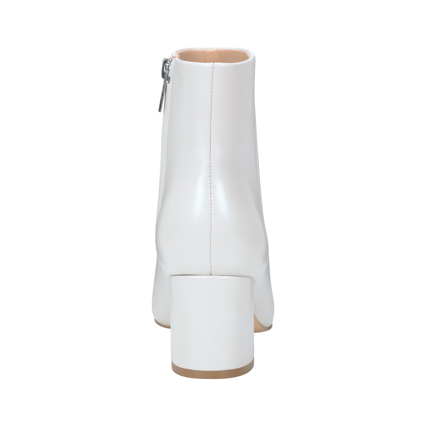 Marc Fisher Jarli Pointy Leather Ankle Bootie - Ivory Leather