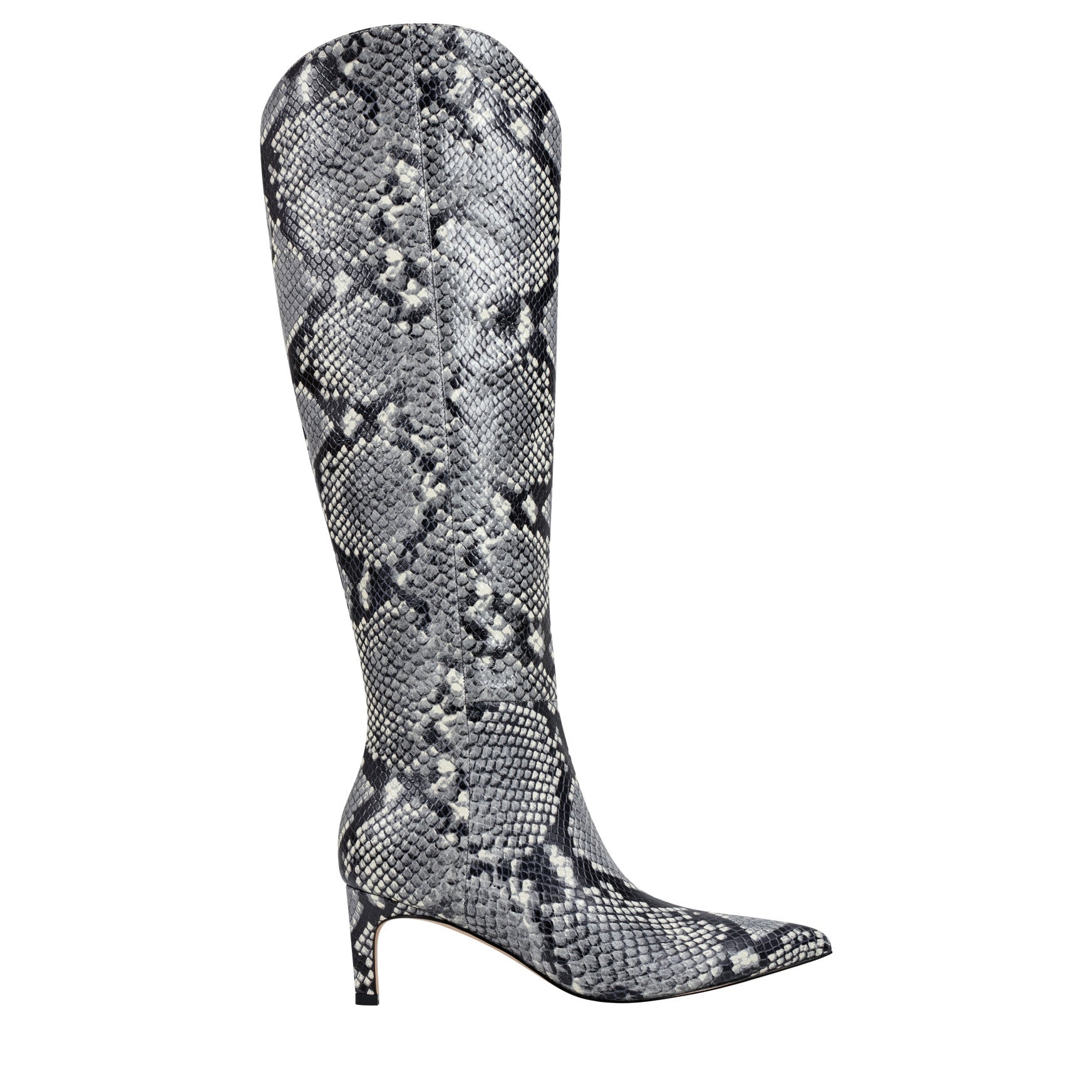 Marc Fisher Quinnie Dress Leather Boot - Snake Printed Leather