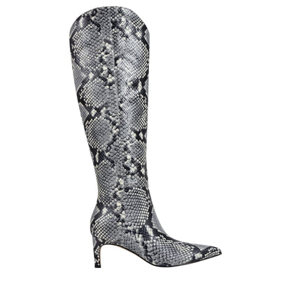 Marc Fisher Quinnie Dress Leather Boot - Snake Printed Leather