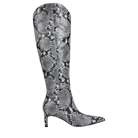 Marc Fisher Quinnie Dress Leather Boot - Snake Printed Leather