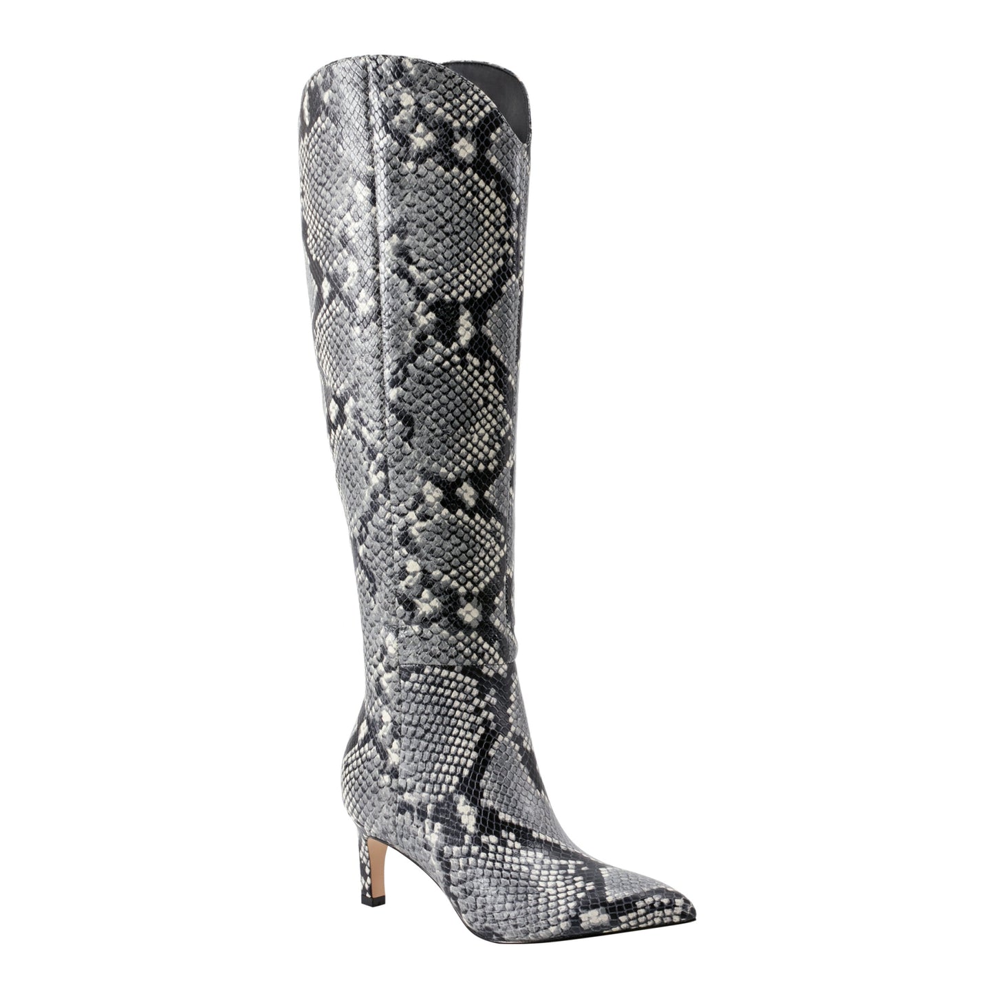 Marc Fisher Quinnie Dress Leather Boot - Snake Printed Leather