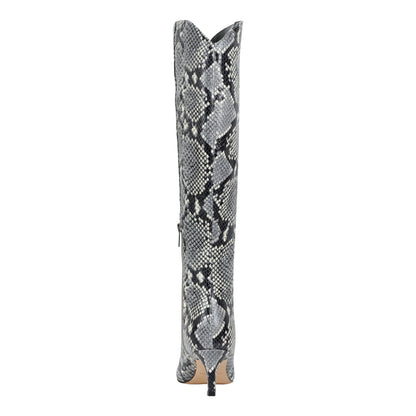 Marc Fisher Quinnie Dress Leather Boot - Snake Printed Leather